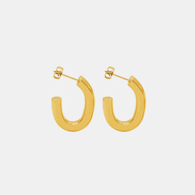 Blue Zone Planet | Titanium Steel Gold-Plated Earrings BLUE ZONE PLANET
