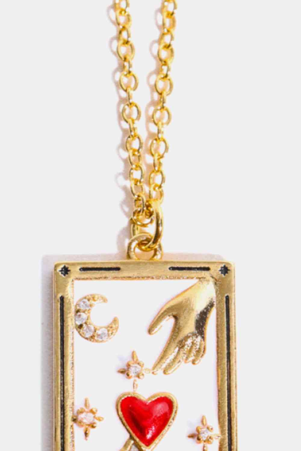 Tarot Card Pendant Stainless Steel Necklace BLUE ZONE PLANET