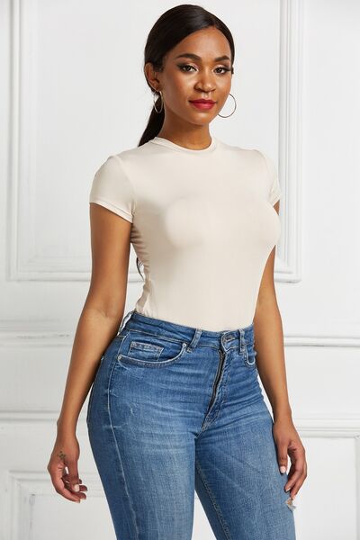 Blue Zone Planet | Round Neck Short Sleeve Bodysuit BLUE ZONE PLANET