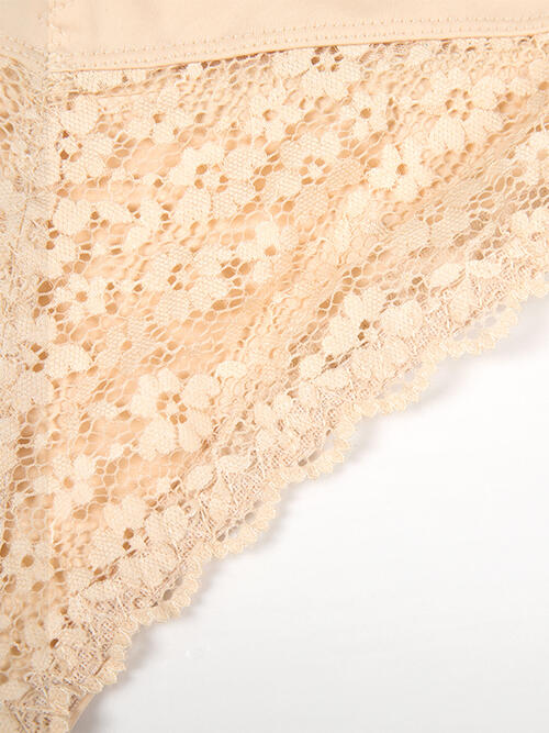 Full Size Lace Detail Shaping Shorts BLUE ZONE PLANET