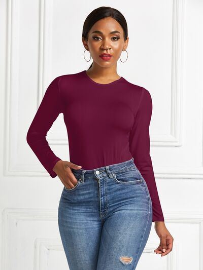 Blue Zone Planet | Round Neck Long Sleeve Bodysuit BLUE ZONE PLANET