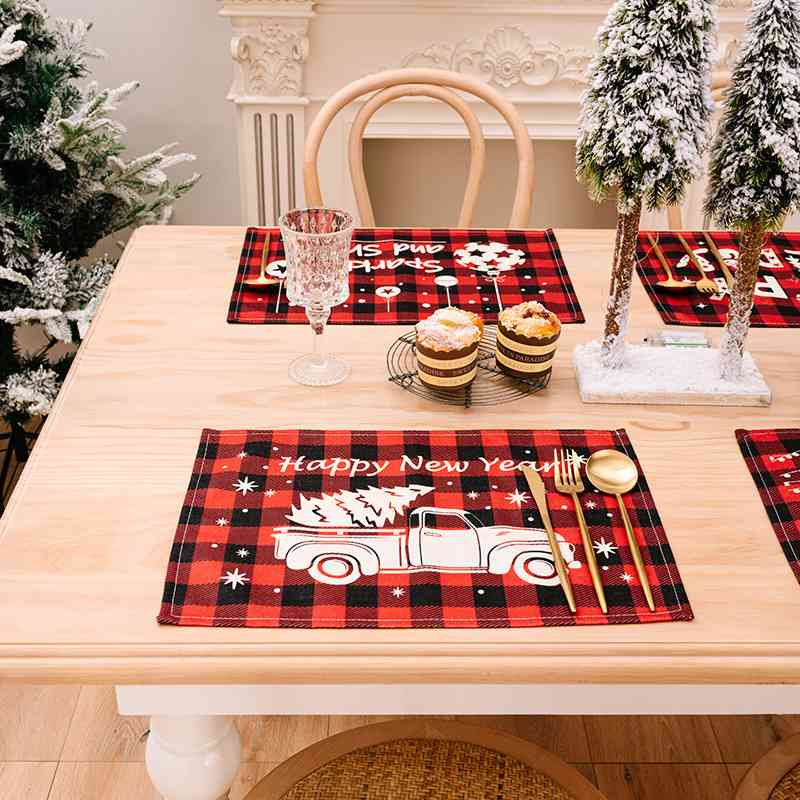Blue Zone Planet | Assorted 2-Piece Plaid Placemats BLUE ZONE PLANET