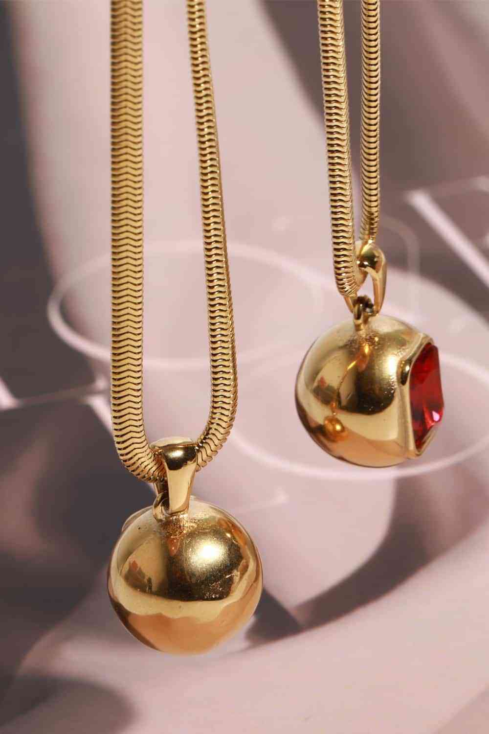Blue Zone Planet | Zircon 18K Gold-Plated Geometrical Shape Pendant Necklace BLUE ZONE PLANET