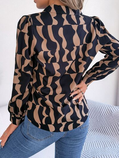 Blue Zone Planet | Printed Button Up Long Sleeve Shirt BLUE ZONE PLANET