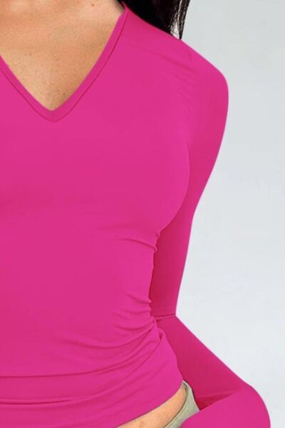 Blue Zone Planet | V-Neck Long Sleeve T-Shirt BLUE ZONE PLANET