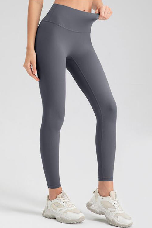 Wide Waistband Sport Leggings BLUE ZONE PLANET