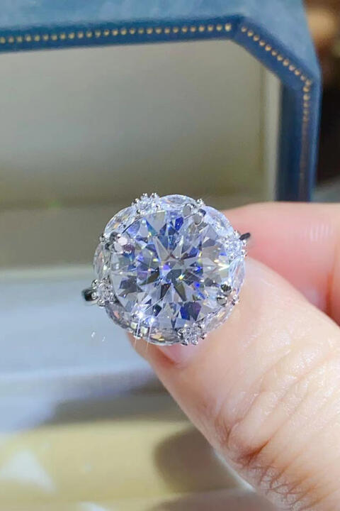 5 Carat Moissanite 925 Sterling Silver Ring BLUE ZONE PLANET