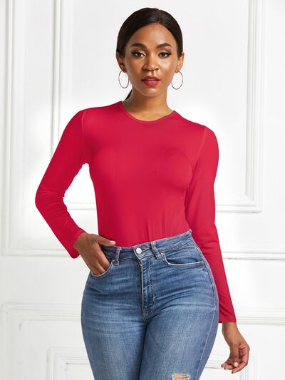 Blue Zone Planet | Round Neck Long Sleeve Bodysuit BLUE ZONE PLANET