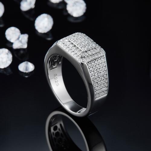 Moissanite 925 Sterling Silver Ring BLUE ZONE PLANET