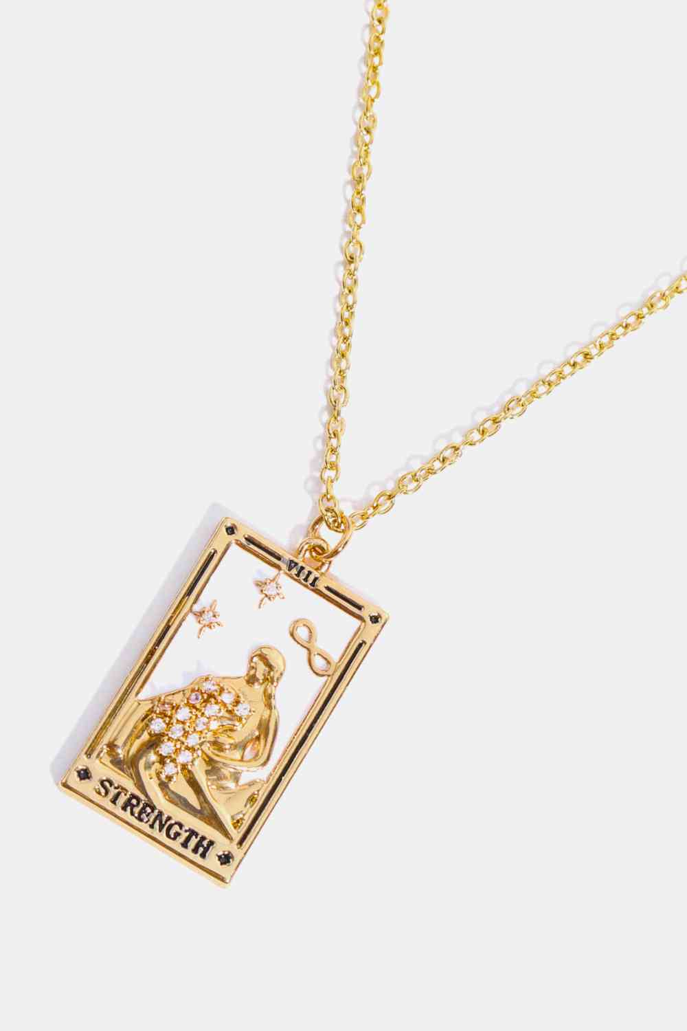 Tarot Card Pendant Stainless Steel Necklace BLUE ZONE PLANET