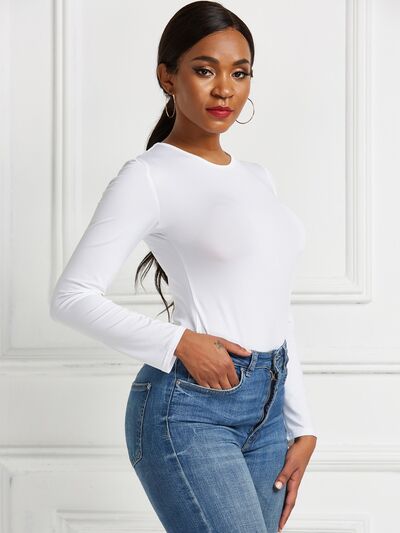 Blue Zone Planet | Round Neck Long Sleeve Bodysuit BLUE ZONE PLANET