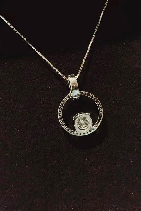 1 Carat Moissanite 925 Sterling Silver Necklace BLUE ZONE PLANET