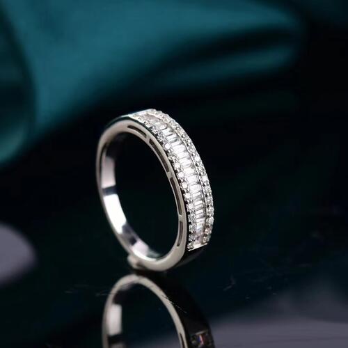 Moissanite 925 Sterling Silver Ring BLUE ZONE PLANET