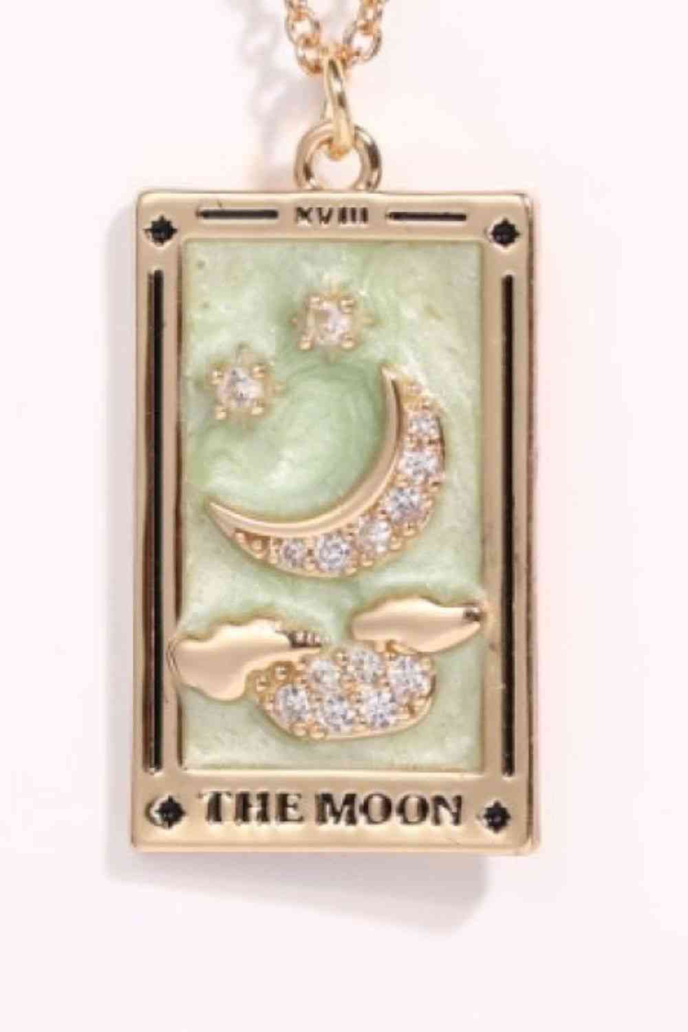 Tarot Card Pendant Stainless Steel Necklace BLUE ZONE PLANET