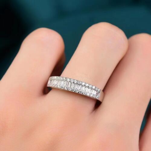 Moissanite 925 Sterling Silver Ring BLUE ZONE PLANET