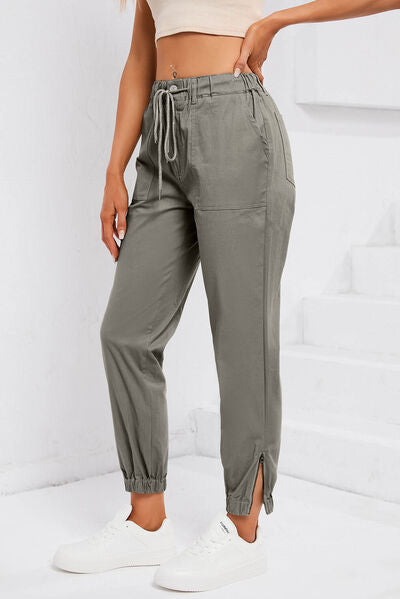 Blue Zone Planet | Drawstring Side Zip Joggers BLUE ZONE PLANET