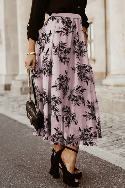 Blue Zone Planet | Embroidered High Waist Maxi Skirt BLUE ZONE PLANET