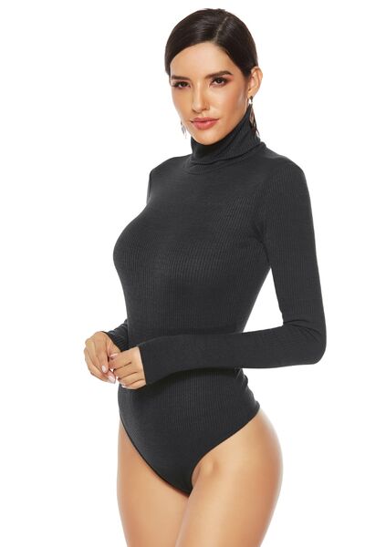 Blue Zone Planet | Ribbed Turtleneck Long Sleeve Bodysuit BLUE ZONE PLANET