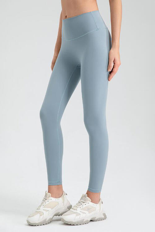 Wide Waistband Sport Leggings BLUE ZONE PLANET