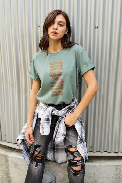 Blue Zone Planet | Simply Love Full Size MAMA Short Sleeve T-Shirt BLUE ZONE PLANET