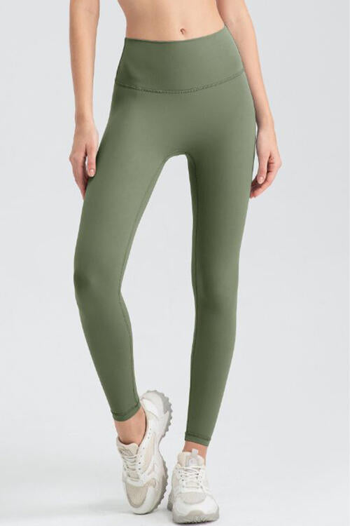 Wide Waistband Sport Leggings BLUE ZONE PLANET