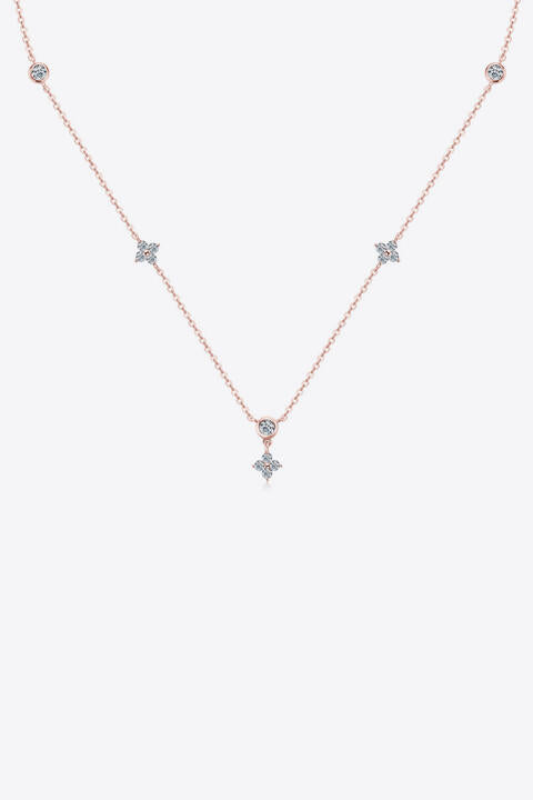 Moissanite 925 Sterling Silver Necklace BLUE ZONE PLANET