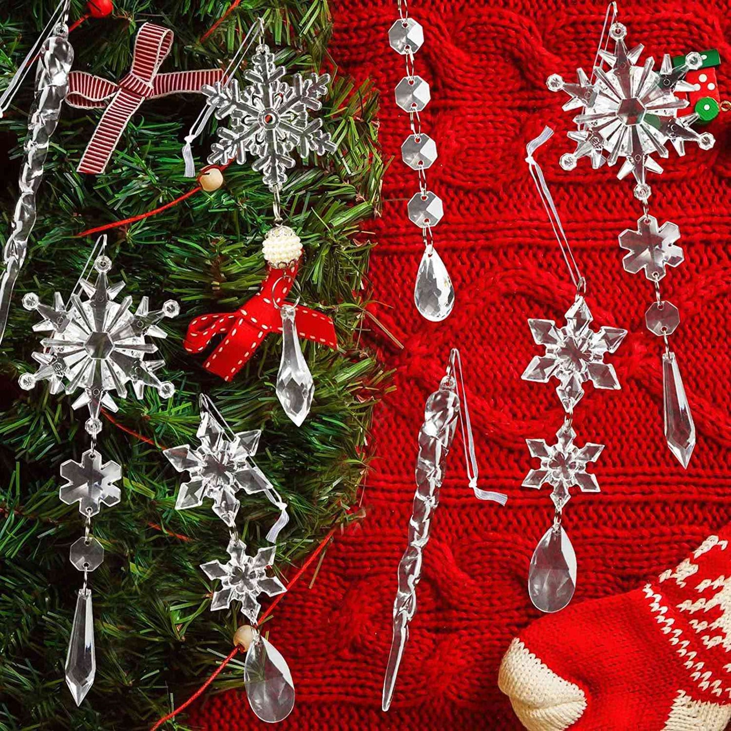 Blue Zone Planet | 10-Piece Acrylic Icicle Ornaments BLUE ZONE PLANET