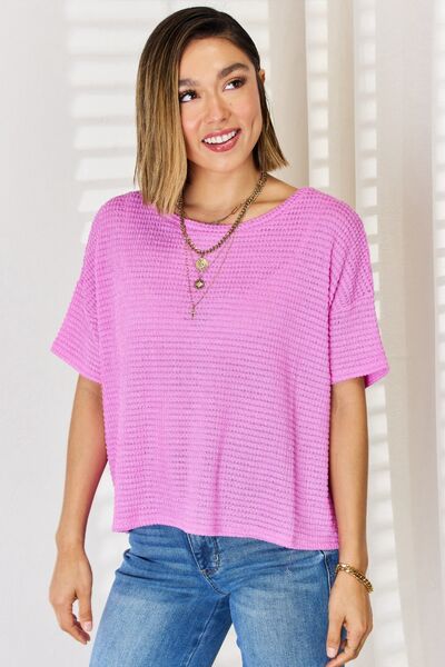 Zenana Full Size Round Neck Short Sleeve T-Shirt BLUE ZONE PLANET