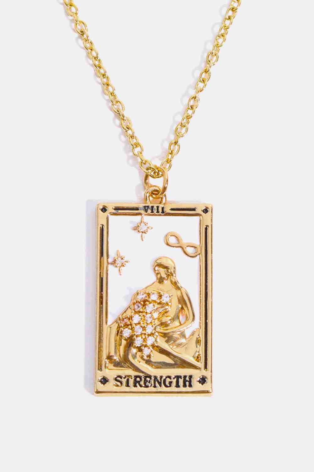 Tarot Card Pendant Stainless Steel Necklace BLUE ZONE PLANET
