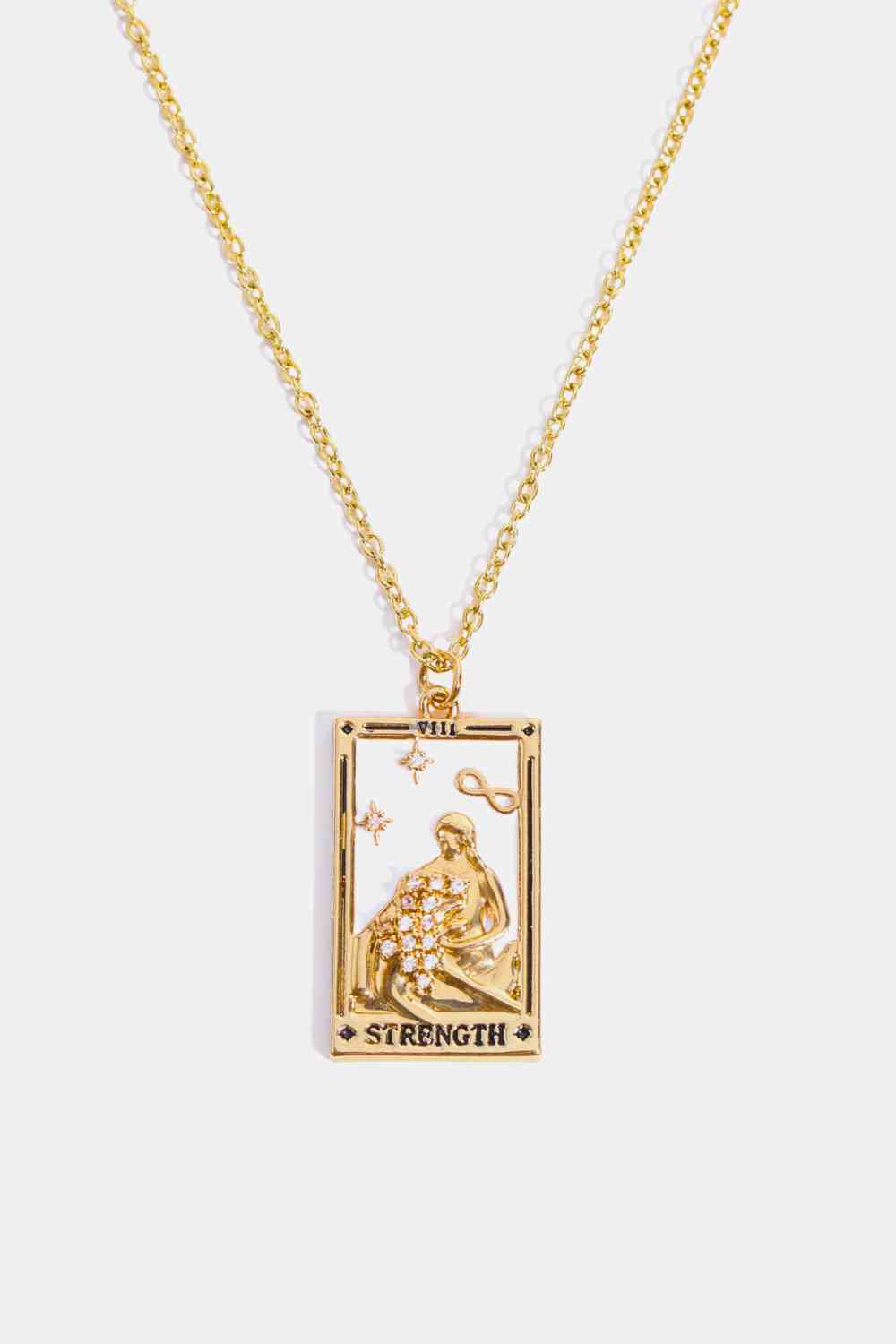 Tarot Card Pendant Stainless Steel Necklace BLUE ZONE PLANET