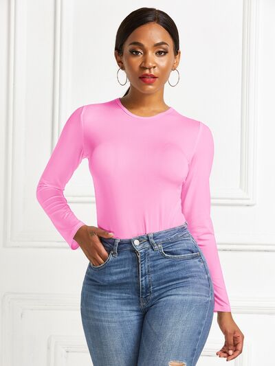 Blue Zone Planet | Round Neck Long Sleeve Bodysuit BLUE ZONE PLANET