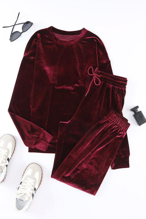 Blue Zone Planet | Long Sleeve Top and Pants Lounge Set BLUE ZONE PLANET