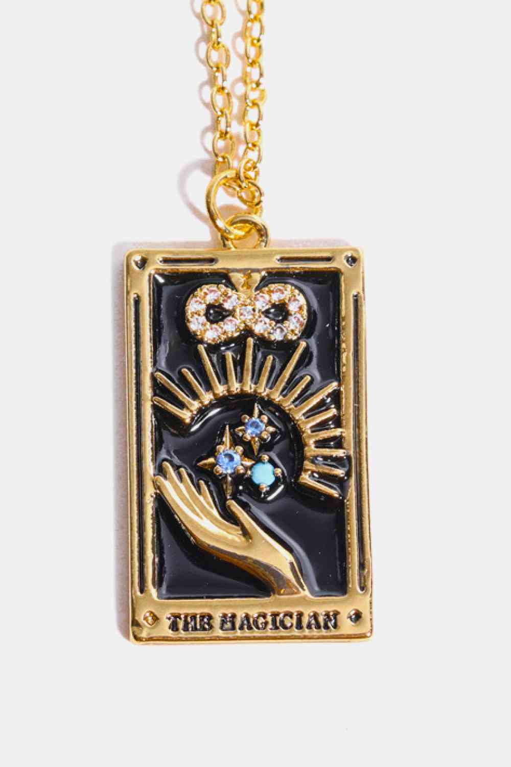 Tarot Card Pendant Stainless Steel Necklace BLUE ZONE PLANET