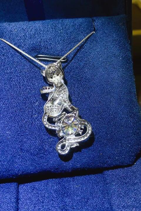 2 Carat Moissanite 925 Sterling Silver Necklace BLUE ZONE PLANET
