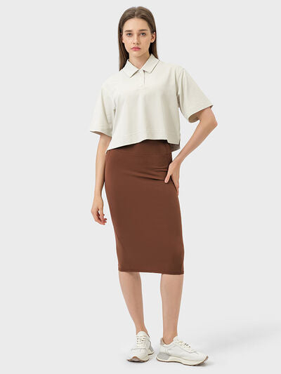 Blue Zone Planet | Slit Wrap Active Skirt BLUE ZONE PLANET