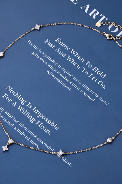Moissanite 925 Sterling Silver Necklace BLUE ZONE PLANET