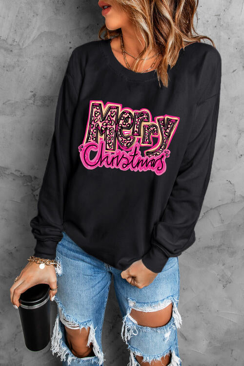 Blue Zone Planet | MERRY CHRISTMAS Long Sleeve Sweatshirt BLUE ZONE PLANET