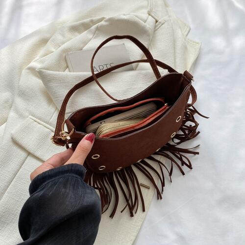Fringe Detail Crossbody Bag BLUE ZONE PLANET