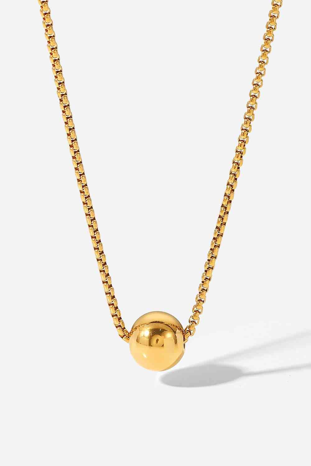18K Gold-Plated Round Shape Pendant Necklace BLUE ZONE PLANET