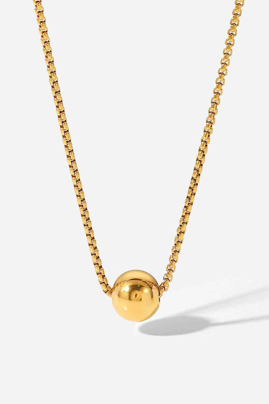 18K Gold-Plated Round Shape Pendant Necklace BLUE ZONE PLANET