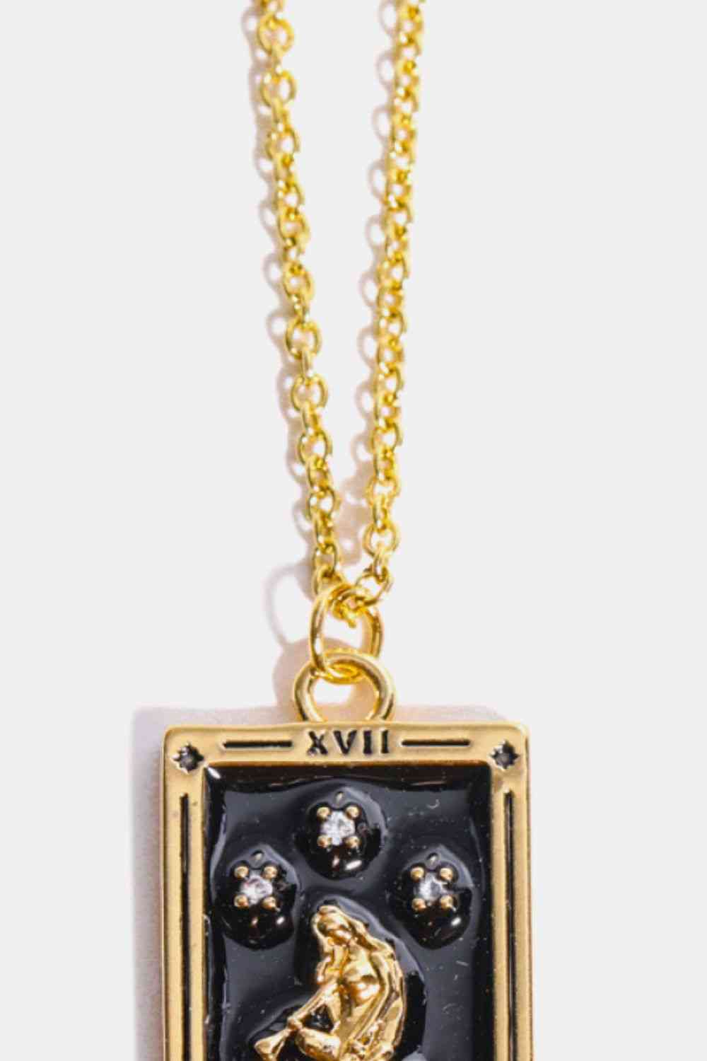Tarot Card Pendant Stainless Steel Necklace BLUE ZONE PLANET