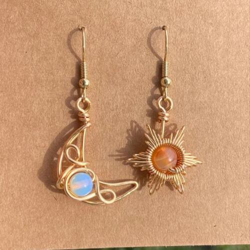 Beaded Alloy Earrings BLUE ZONE PLANET