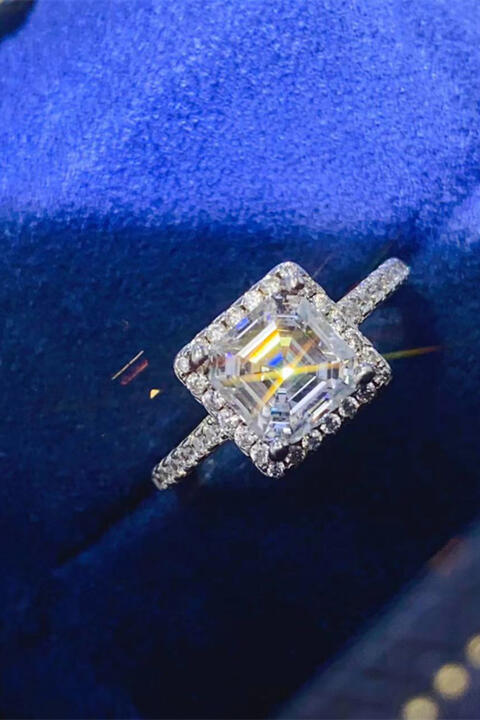 2 Carat Moissanite 925 Sterling Silver Ring BLUE ZONE PLANET