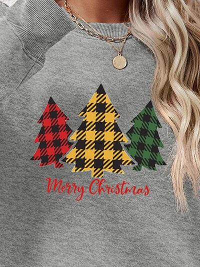 MERRY CHRISTMAS Dropped Shoulder Sweatshirt BLUE ZONE PLANET