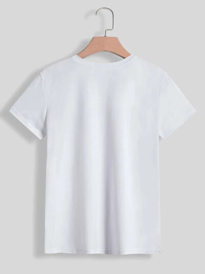 Mardi Gras Graphic Round Neck Short Sleeve T-Shirt BLUE ZONE PLANET