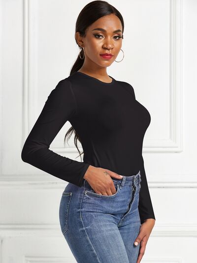 Blue Zone Planet | Round Neck Long Sleeve Bodysuit BLUE ZONE PLANET