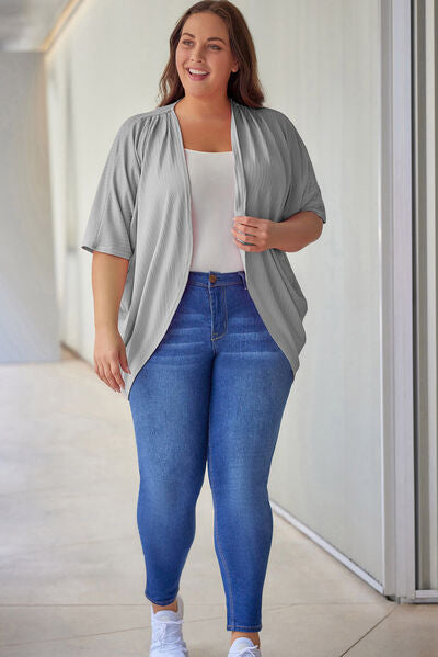 Blue Zone Planet | Plus Size Ribbed Cocoon Cover Up BLUE ZONE PLANET