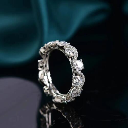 Moissanite 925 Sterling Silver Ring BLUE ZONE PLANET