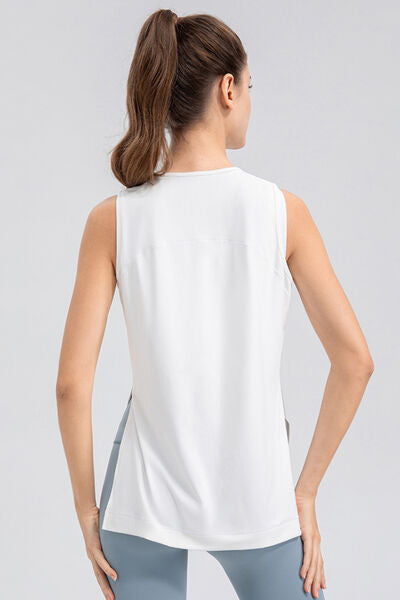 Blue Zone Planet | Slit Round Neck Tank BLUE ZONE PLANET