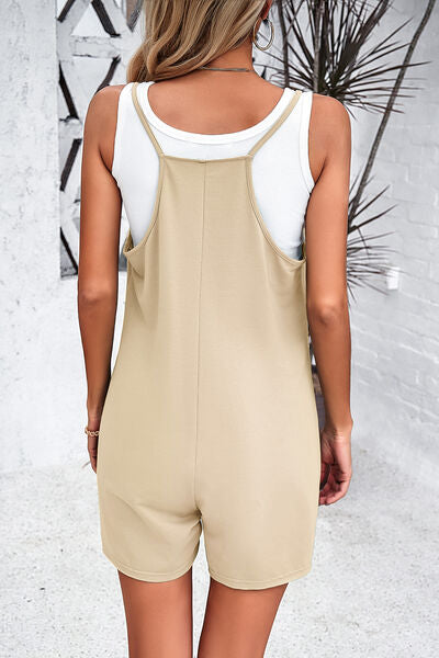 Spaghetti Strap Romper with Pockets Trendsi